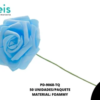 FLOR FOAMMY 7CM REF:1030 TURQUESA 50U/PQT