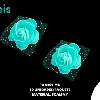 FLOR FOAMMY 4.5CM REF:PB-3 VERDE MENTA 50U/PQT