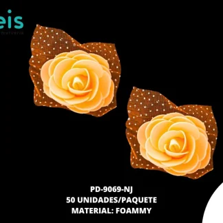 FLOR FOAMMY 4.5CM REF:PB-3 NARANJA 50U/PQT