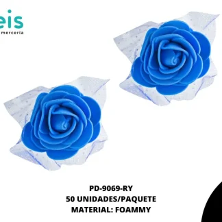 FLOR FOAMMY 4.5CM REF:PB-3 AZUL REY 50U/PQT