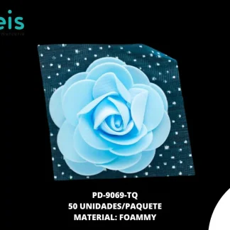 FLOR FOAMMY 4.5CM REF:PB-3 TURQUESA 50U/PQT