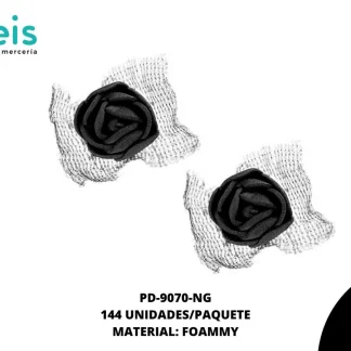 FLOR FOAMMY 2.5CM REF:403 NEGRO 144U/PQT