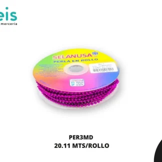 PERLAS COSTURA PER3MD 3mm 20.11 MTS/ROLLO MORADO