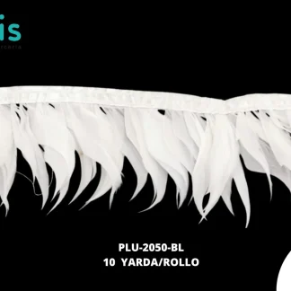 TIRA DE PLUMAS 10YARDAS REF: 2050 BLANCO 8-10CM