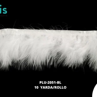 TIRA DE PLUMAS 10 YARDAS REF: 2051 BLANCO 8-10CM