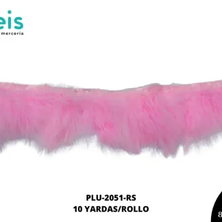 TIRA DE PLUMAS 10 YARDAS REF: 2051 ROSA 8-10CM