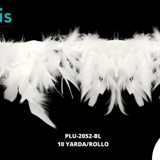 TIRA DE PLUMAS 10 YARDAS REF: 2052 BLANCO 11CM