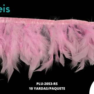 TIRA DE PLUMAS 10 YARDAS REF: 2053 ROSA 10-15CM