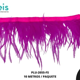 TIRA DE PLUMAS 10 METROS REF: 2055 FUCSIA 9-11CM
