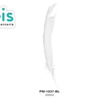 PLUMA PAVO ALA REF: 10""-12"" BLANCO UNIDAD