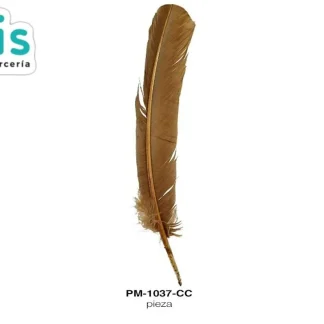 PLUMA PAVO ALA REF: 10""-12"" CAFE UNIDAD