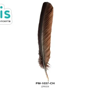 PLUMA PAVO ALA REF: 10""-12"" CHOCOLATE UNIDAD