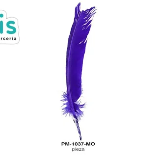 PLUMA PAVO ALA REF: 10""-12"" MORADO UNIDAD