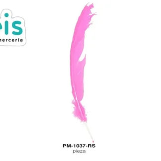 PLUMA PAVO ALA REF: 10""-12"" ROSA UNIDAD