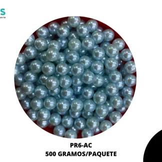 PERLAS REMACHE PR6-AC 6mm 500 GRS/BOLSA AZUL CIELO
