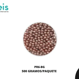 PERLAS REMACHE PR6-BG 6mm 500 GRS/BOLSA BEIGE