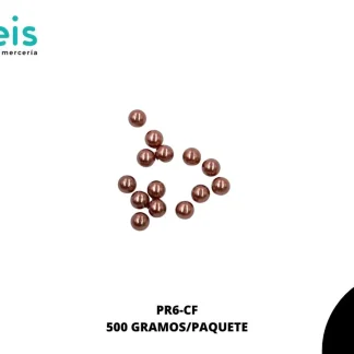 PERLAS REMACHE PR6-CF 6mm 500 GRS/BOLSA CAFE