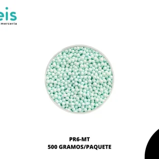 PERLAS REMACHE PR6-MT 6mm 500 GRS/BOLSA MENTA