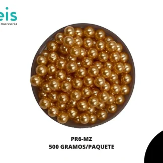 PERLAS REMACHE PR6-MZ 6mm 500 GRS/BOLSA MOSTAZA