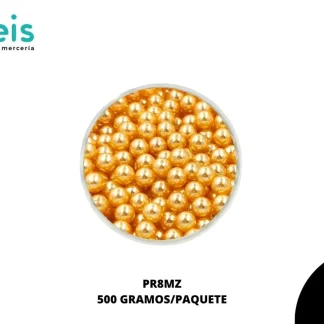 PERLAS REMACHE PR8MZ 8mm 500 GRS/BOLSA MOSTAZA