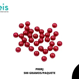 PERLAS REMACHE PR8RJ 8mm 500 GRS/BOLSA ROJO