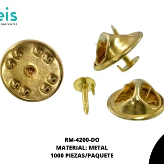 REMACHES METAL BROCHE MILITAR RM-4200-DO 12mm 1,000 PZ/PQT DORADO