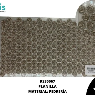 PEDRERIA PLANILLAS CIRCULOS RS30067 24cmX40cm AMBAR/CRISTAL