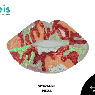 PARCHES LENTEJUELA LABIOS VINTAGE SP1614-SP 24.6cmX16.5cm