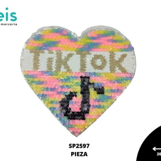 PARCHES LENTEJUELA TIK TOK SP2597 20.5cmX19.3cm MULTICOLOR
