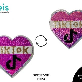 PARCHES LENTEJUELA REVERSIBLE TIK TOK SP2597-SP 21.5cmX21cm ROSA