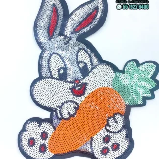 PARCHES LENTEJUELA CONEJO BUGS BUNNY BEBE SP2745