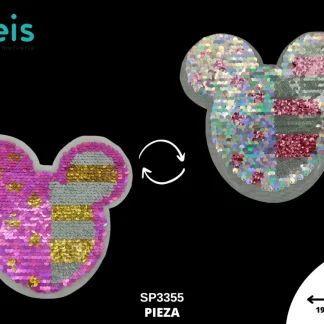 PARCHES LENTEJUELA REVERSIBLE MICKEY SP3355 19.4cmX17.3cm FIUSHA