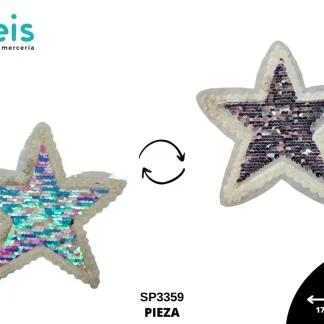 PARCHES LENTEJUELA ESTRELLA REVERSIBLE SP3359 17.5cmX17cm