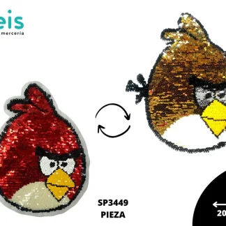 PARCHES LENTEJUELA REVERSIBLE ANGRY BIRDS SP3449 20cmX23.2cm