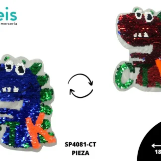 PARCHES LENTEJUELA REVERSIBLE DINOSAURIO CTK SP4081-CT