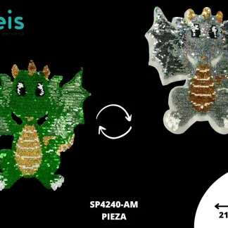 PARCHES LENTEJUELA REVERSIBLE DRAGON SP4240-AM