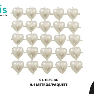 STRASS PLAST PERLA RED 18L REF: 5mm BEIGE 9.1 m/pqt