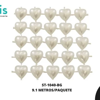 STRASS PLAST PERLA CZN 12L REF: 8mm BEIGE 9.1 m/pqt