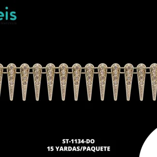 STRASS PLASTICO REF: XZ151 DORADO 10YDS/ROLLO