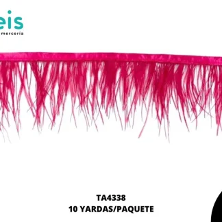 TIRA DE PLUMAS 10 YARDAS REF: TA4338 11CM FUCSIA