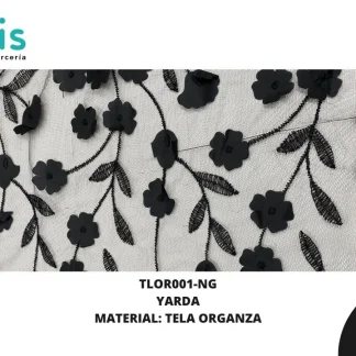 TELA ORGANZA REF: DLF0106 NEGRO