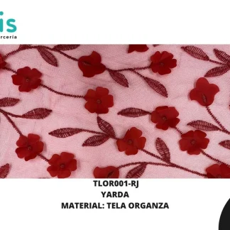 TELA ORGANZA REF: DLF0106 ROJO