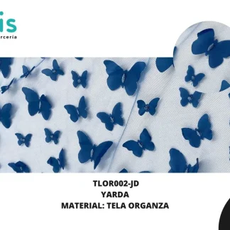 TELA ORGANZA MARIPOSAS REF: DLF0811 JADE