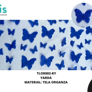 TELA ORGANZA MARIPOSAS REF: DLF0811 REY