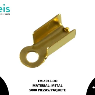 TERMINAL CUERO 6MM REF:BP-065 DORADO 5MILL/PQT