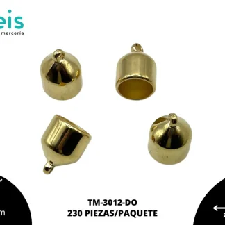 TERMINAL METALIZADA CAMPANA 15mm REF: W845 DORADO 230u/pqt