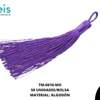 BORLA FLECO CORDON 145 MM REF: BM028 MORADO 50 U/PAQUETE