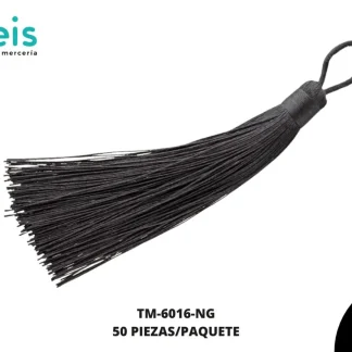 BORLA FLECO CORDON 145 MM REF: BM028 NEGRO 50 U/PAQUETE