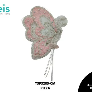 PARCHES BORDADOS Y ESTAMBRE MARRIPOSA TSP3285-CM 14.5cmX24cm ROSA