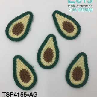PARCHES BORDADOS Y ESTAMBRE AGUACATE TSP4155-AG 4cm 100 PZ/PQT